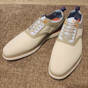 Stacy Adams Everidge Plain Toe FlexZone Sneakers – Cream Multi, Size 14W